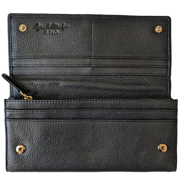 Osgoode Marley Leather Women's Long Wallet with Brass Snap New - Picture 3 of 13